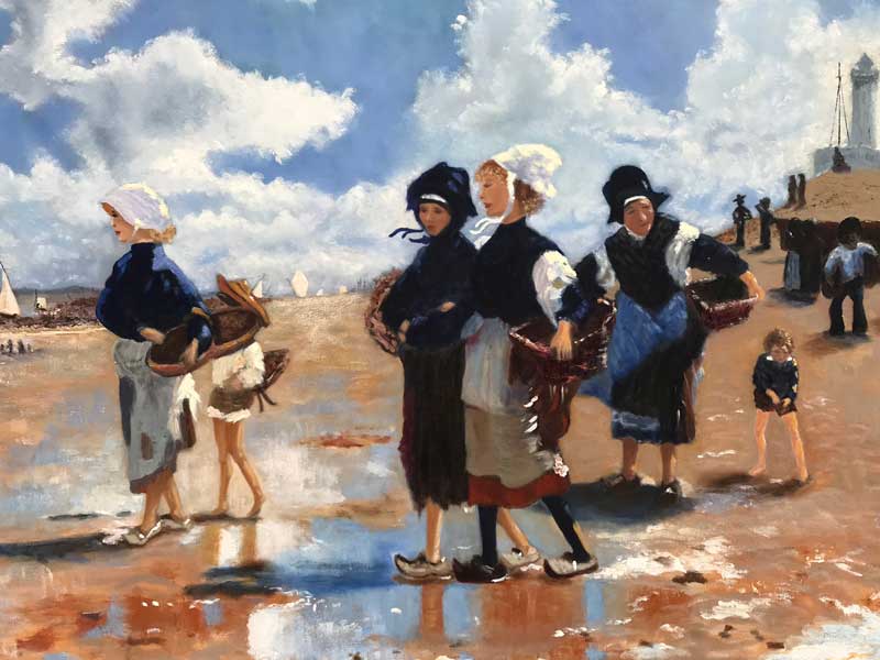 Study of the Oyster Gatherers after John Singer Sargent